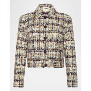 L'Agence Kasey Sequined Tweed Jacket